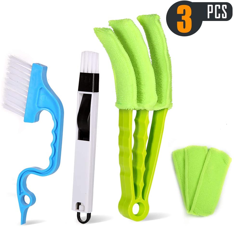 3Pcs Bottle Caps Cleaning Brush,Keyboard Scrub Brush,Tiny Window Door Track  Groove Gap Cleaning Brush,Cleaner Tool with Thin Handles