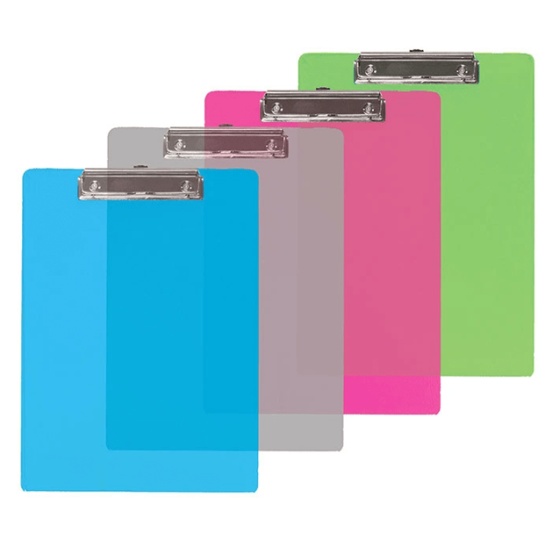 Standard Size Plastic Clipboard w/ Low Profile Clip - The CEO Creative