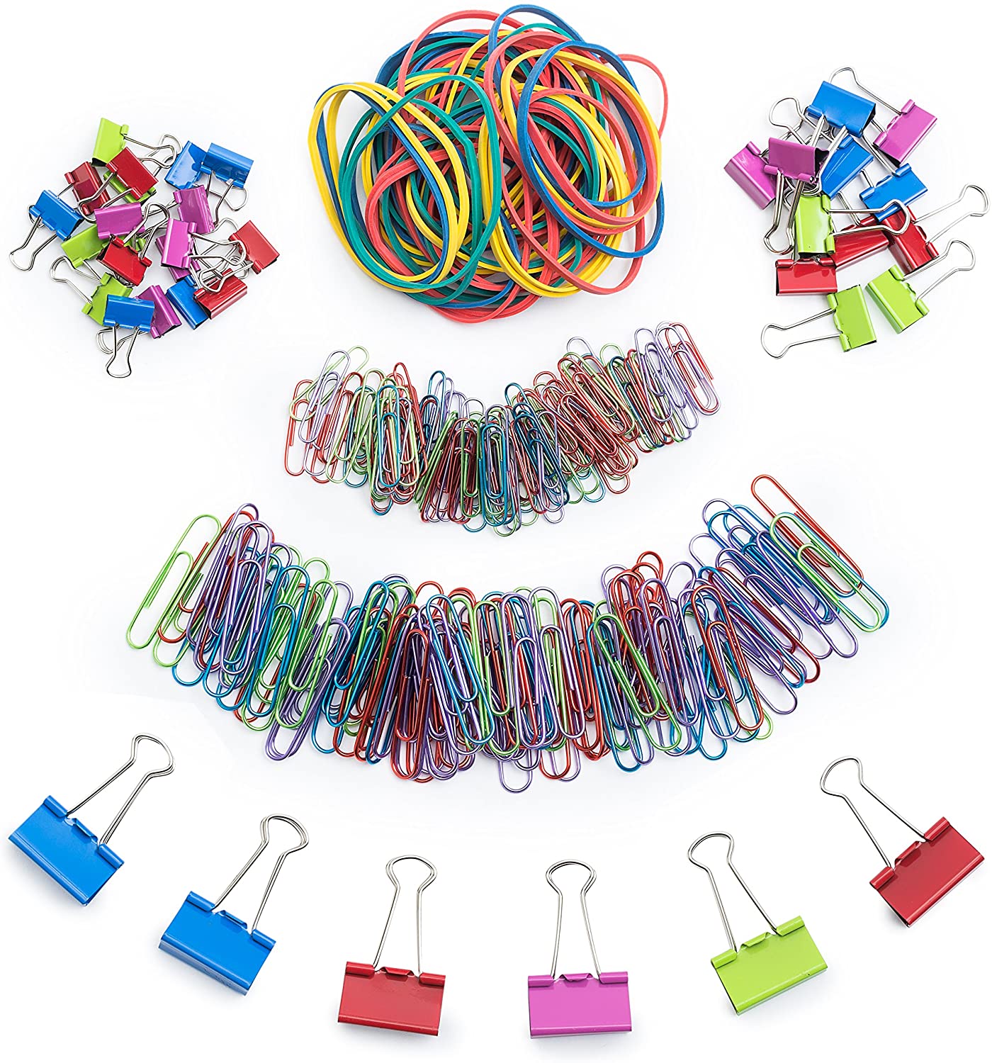 Assorted Colored Clips and Rubber Bands - The CEO Creative