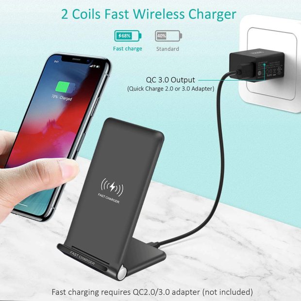 20W FAST WIRELESS CHARGER WITH STAND QUICK CHARGE - The CEO Creative