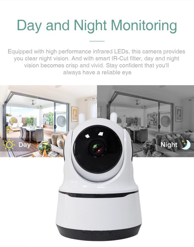 Wireless 1080p Security Camera – Motion Alert, Night Vision