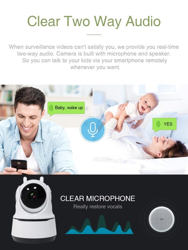 Wireless 1080p Security Camera – Motion Alert, Night Vision