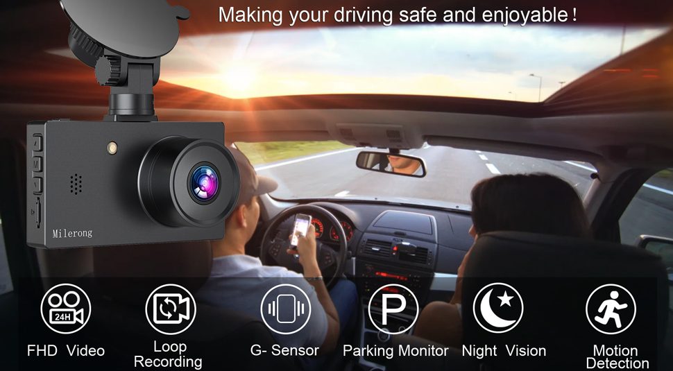 Rhorawill Dashcam Voiture Intégrée WiFi 3 Caméra 1080P Dashcam Voiture  Avant et Arrière, Caméra Voiture avec WDR Night Vision, Grand Angle 330°,  G-Senseur, Enregistrement en Boucle, 24H Mode Parking : : High-Tech