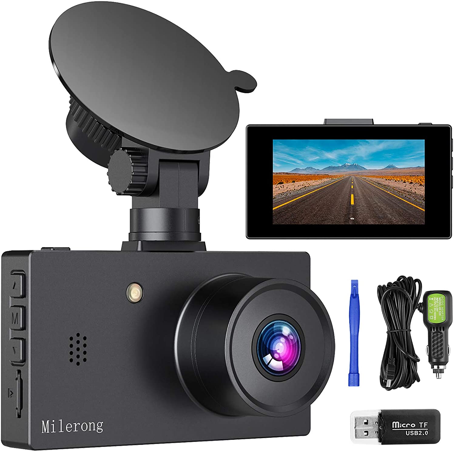 Camera Voiture dashcam AT550 vision nocturne Full HD 1080 grand angle  G-capteur WDR Maroc 