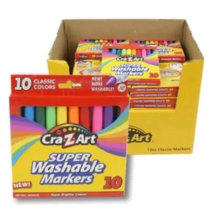 Cra-Z-Art Classic Multicolor Broad Line Washable Markers, 10 Count