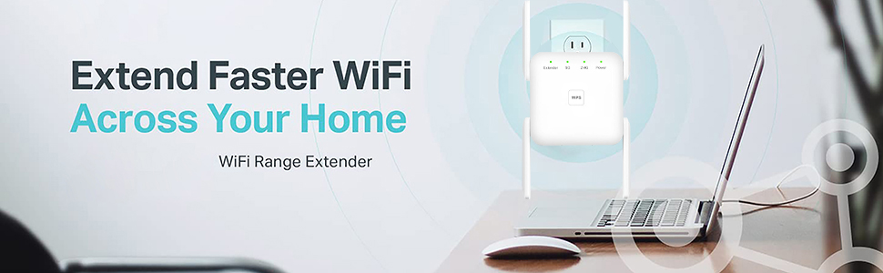 WiFi Extender Signal Booster, WiFi Range Extender,Easy Set-Up,2.4G Network  with Integrated Antennas LAN Port,300Mbps Wireless Signal Strong  Penetrability,Wireless Signal Booster for Home 