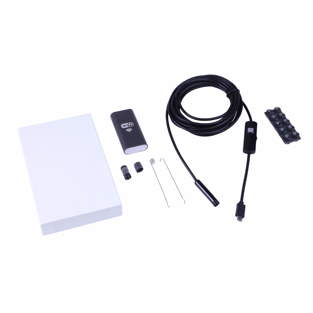 HD 720P Wifi Endoscope Camera Waterproof 10M Soft Wire 8mm Len Battery  Power Borescope Inspection Camera for Android IOS Windows
