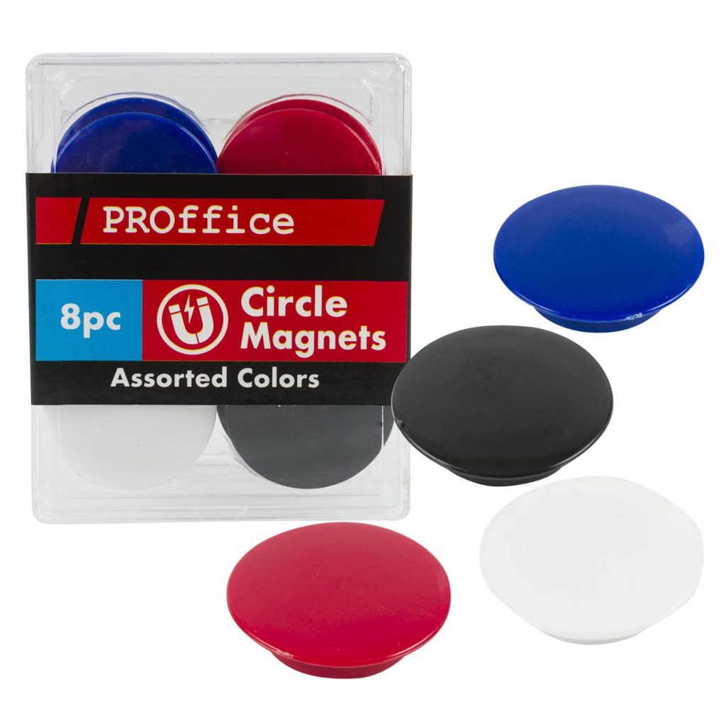 8pc Circle Magnets- Assorted Colors - The CEO Creative