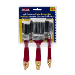 6pc Paint Brush Set- Assorted Sizes