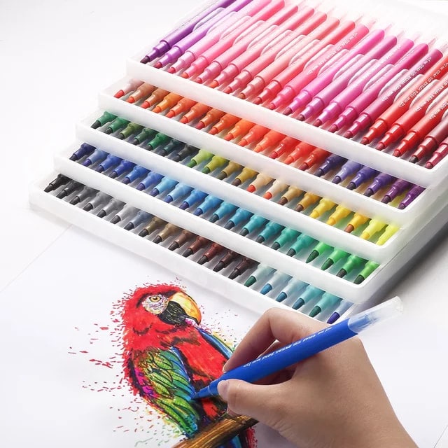 12 Pcs. Plastic Sketch Pen - Colour/Design May Vary