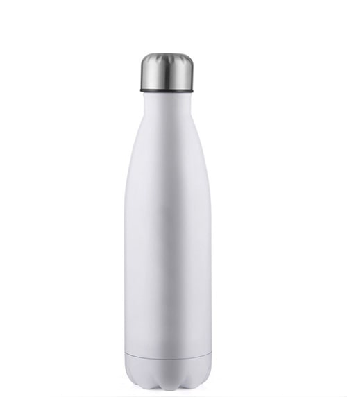 17oz Stainless Steel Water Bottle Triple-Insulated White