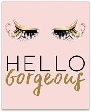 Inspirational Fashion Prints - Set of 6 (8x10) Pink and Gold Wall Art Quotes