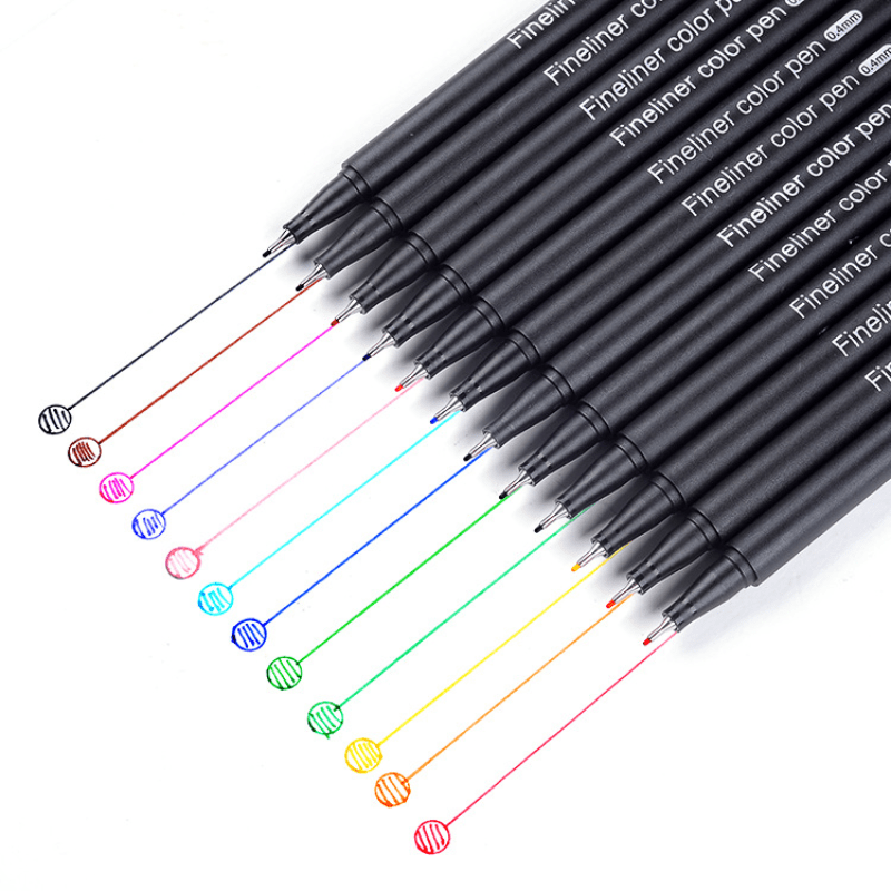 Super Black Permanent Fineliner Pen Sets by Creative Mark