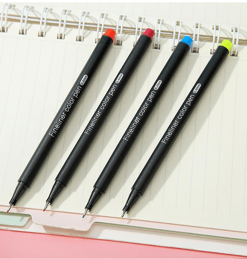 THR3E STROKES Fineliner Color Pens Set - Fine Point Pen Set,  10 Packs, 0.38 MM Fineliner Pens for Noting/Writing/Drawing/Coloring - Fine  Point Pen Set