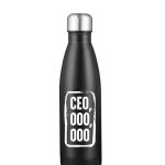 CEO,000,000 17oz Stainless Steel Water Bottle Black