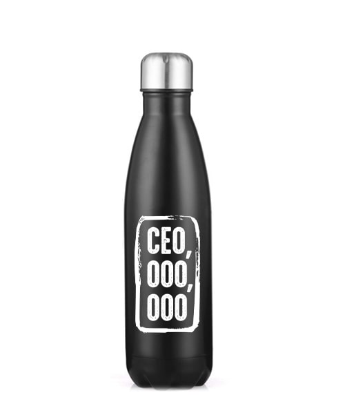 CEO,000,000 17oz Stainless Steel Water Bottle Black