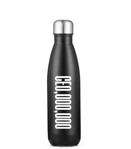 CEO,OOO,OOO 17oz Water Bottle Black