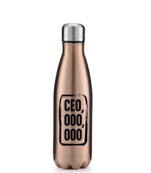 CEO,000,000 17oz Stainless Steel Water Bottle Rose Gold