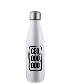 CEO,000,000 17oz Stainless Steel Water Bottle White