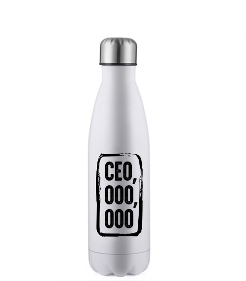 CEO,000,000 17oz Stainless Steel Water Bottle White