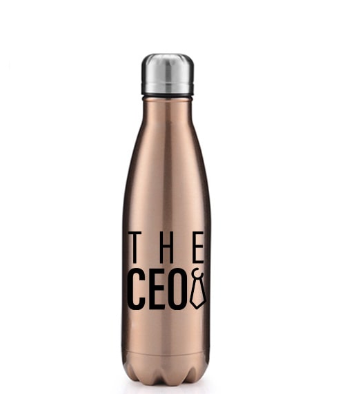The CEO 17oz Stainless Steel Water Bottle Rose Gold