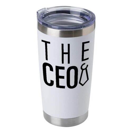 The CEO 20 Ounces Insulated Vacuum Sealed Tumbler White
