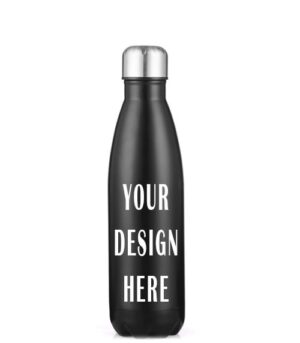 Customizable 17oz Stainless Steel Water Bottle Black