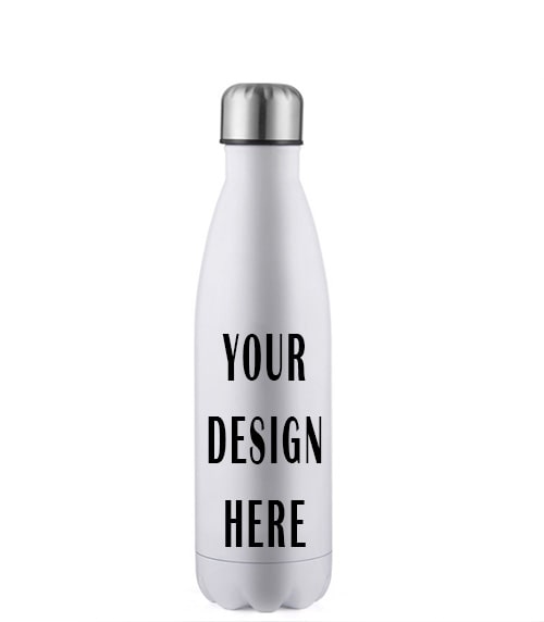 Customizable 17oz Stainless Steel Water Bottle White