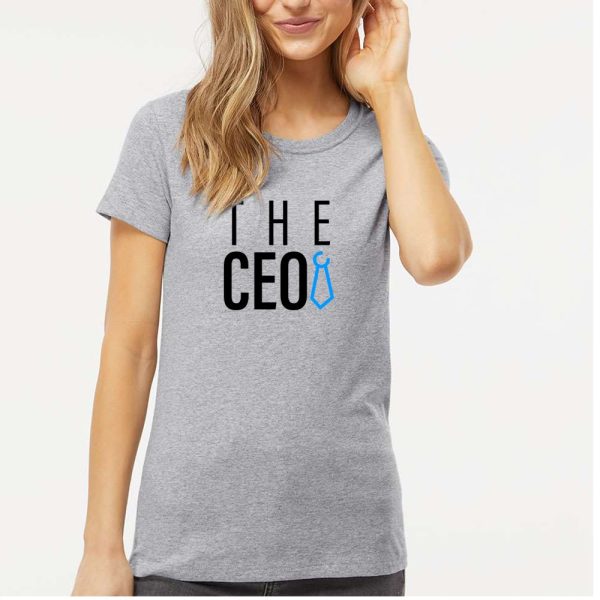 The CEO Women's Short Sleeve T-shirt Regular Fit Gray