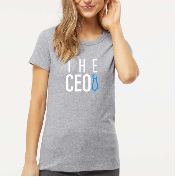 The CEO Women's Short Sleeve T-shirt Regular Fit Gray
