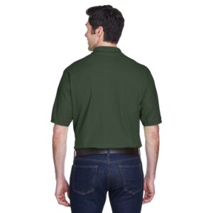 UltraClub Men's Whisper Piqué Polo - Forest Green