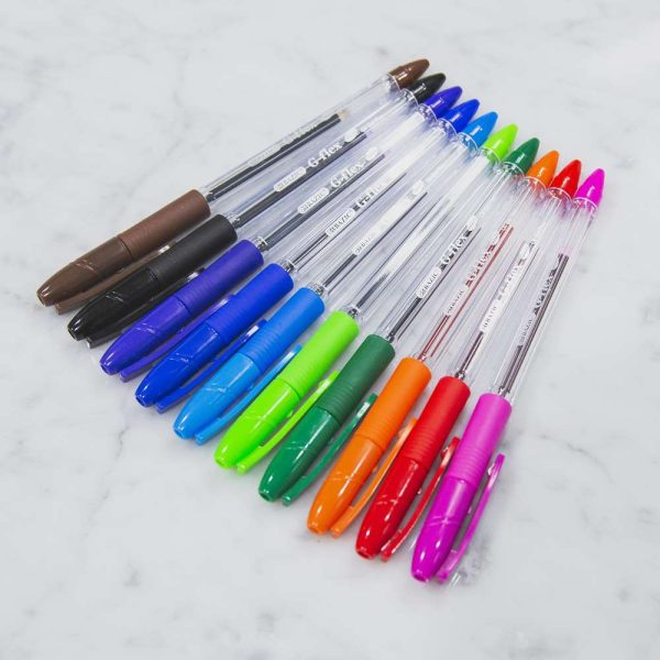 G-Flex 10 Color Oil-Gel Ink Pen w/ Cushion Grip