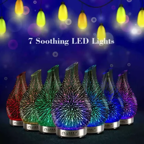 Glass Aromatherapy Essential Oil LED Diffuser