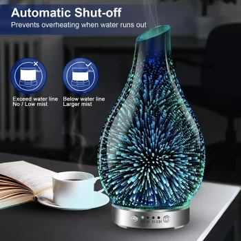 Glass Aromatherapy Essential Oil LED Diffuser
