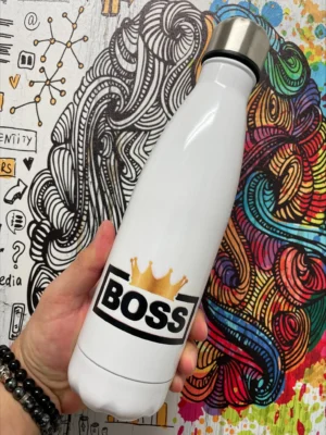 Boss Crown 17oz Stainless Steel Water Bottle
