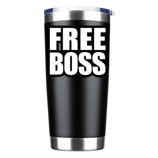 Free Boss 20oz Insulated Vacuum Sealed Tumbler