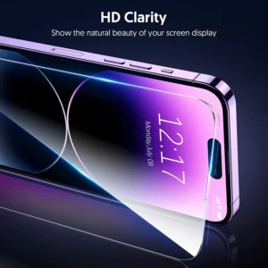 Clear iPhone 14 Pro Max Tempered Glass