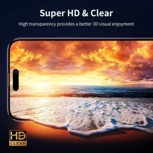 Clear iPhone 14 Pro Max Tempered Glass