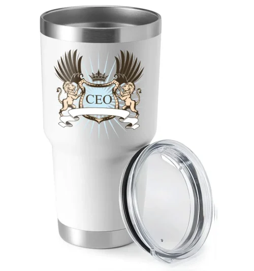 CEO Lion Crest 30oz Insulated Vacuum Sealed Tumbler