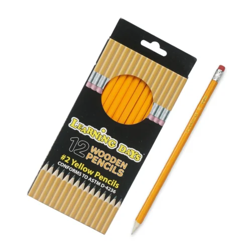 Sharpened #2 Yellow Wooden Pencils with Eraser 12 Pack