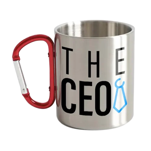 The Ceo Stainless Steel Double Wall Carabiner Mug 10oz