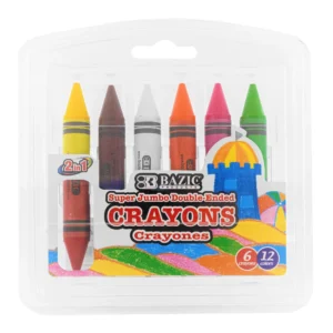 Double-Ended Super Jumbo Crayons Premium 12 Color