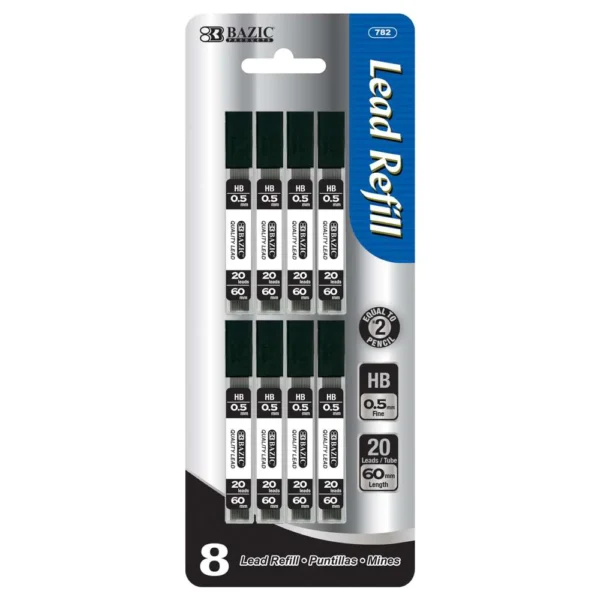 Mechanical Pencil Lead 0.5mm 20 Ct. (8/Pack)