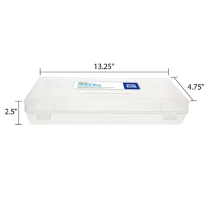 Pencil Case Multipurpose Utility Box Ruler Length - Clear