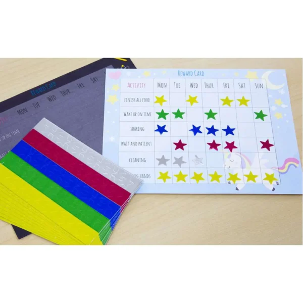 Assorted Color Foil Star Label