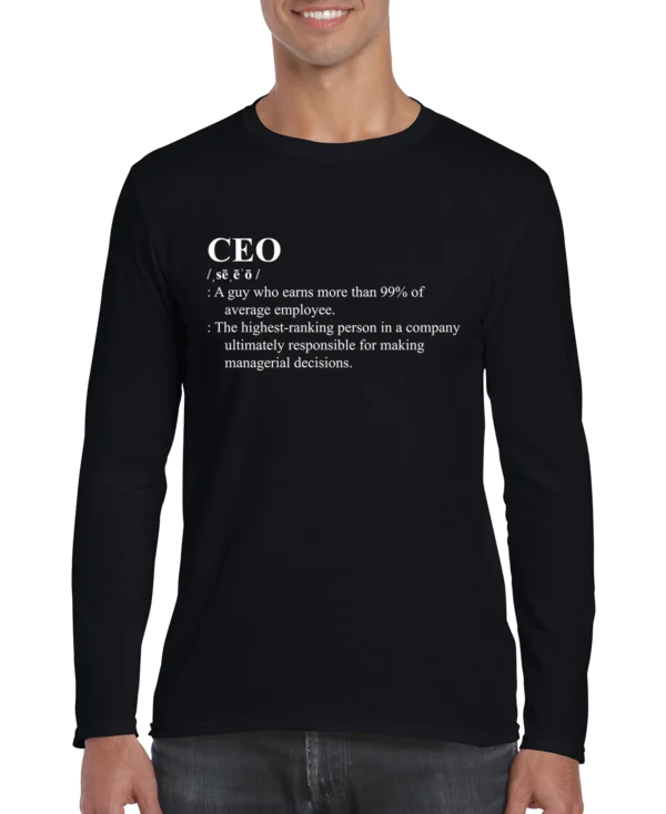 CEO Definition Men's Long Sleeve Shirt