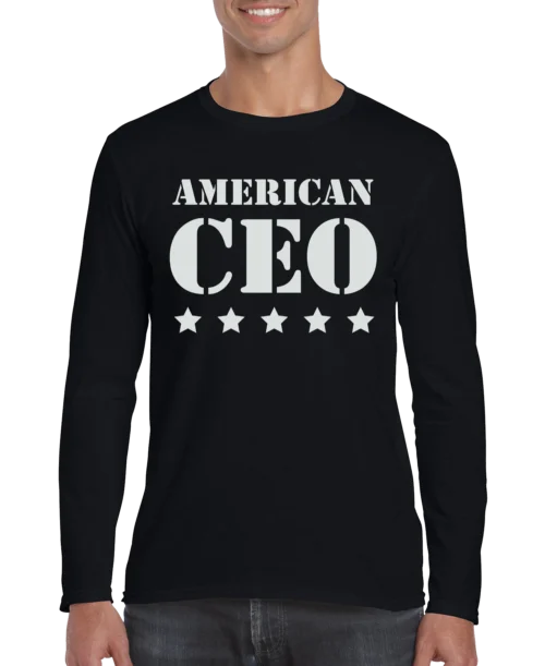 Five Star American CEO Men's Long Sleeve Shirt