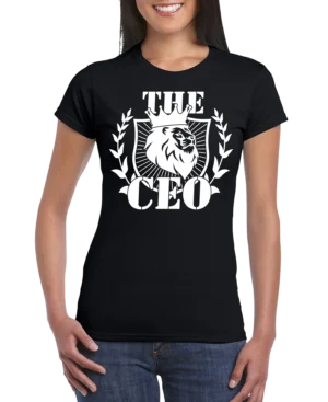 The CEO Lion Women’s Slim Fit Short Sleeve T-Shirt
