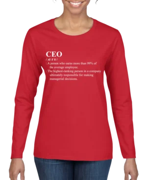 CEO Definition Women's Long Sleeve Shirt