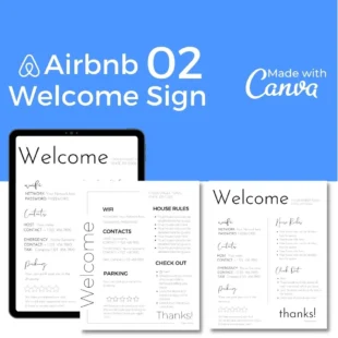 Downloadable Airbnb Welcome Sign #1